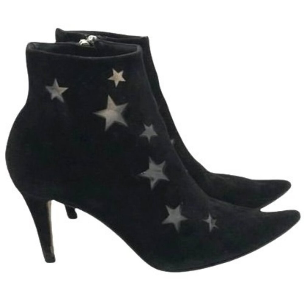 $895 TAMARA MELLON Jimmy Choo Astrid Star 3" Heel Ankle Boots 5 Suede Booties